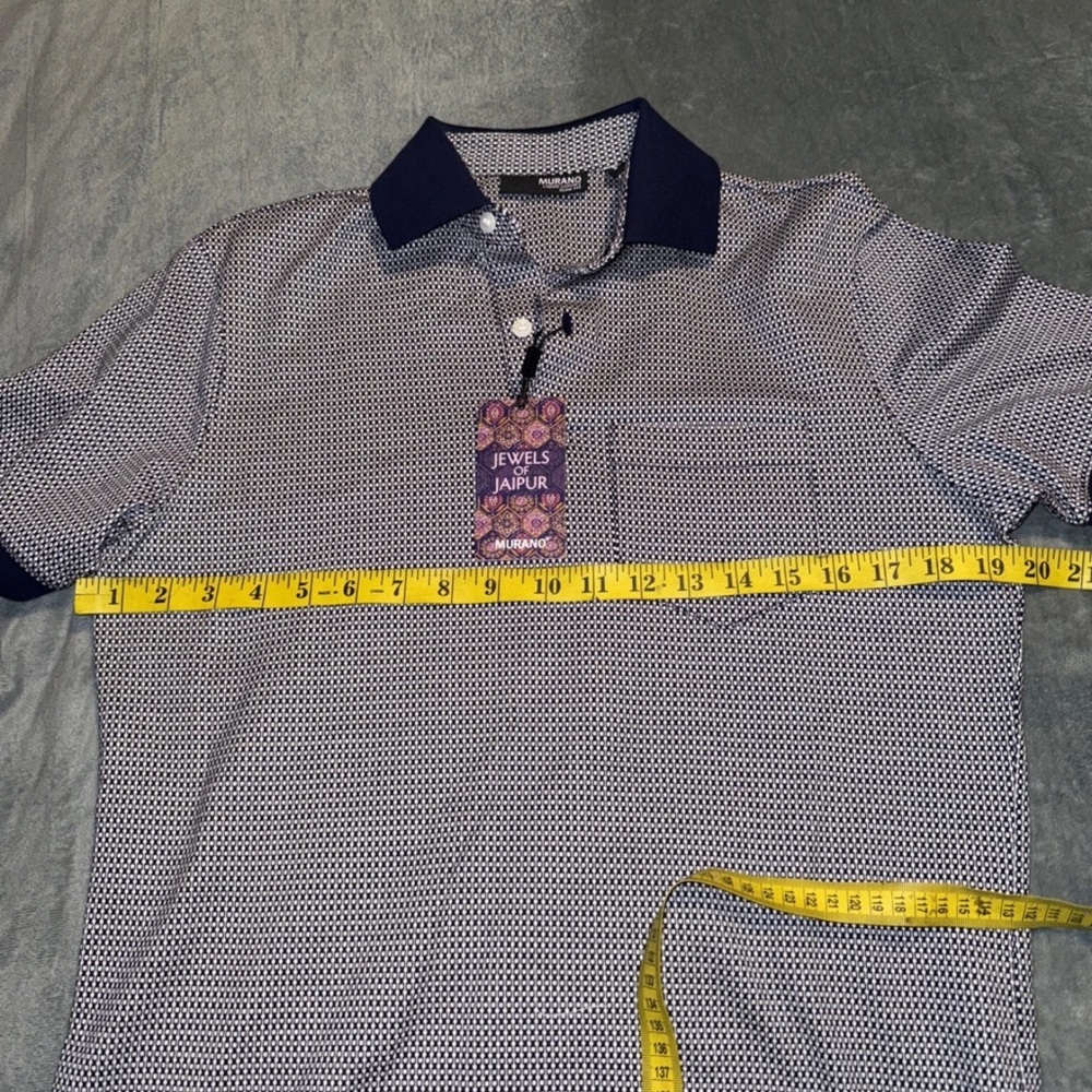 Murano Men's Blue and White Shirt - Picture 5 of 11